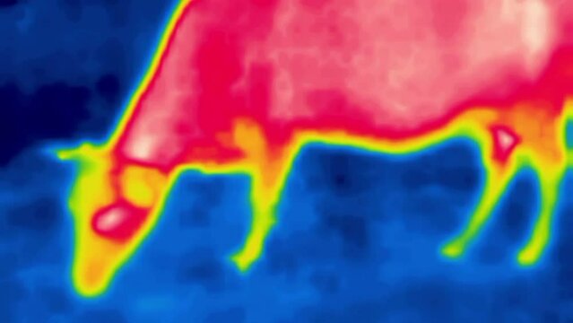 Cow. Image from thermal imager device.