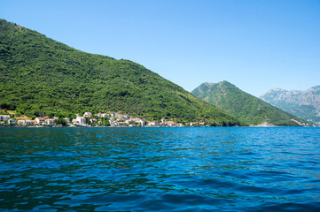 Panorama of the Bay of Kotor and the town