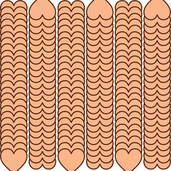 Seamless pattern with red hearts
