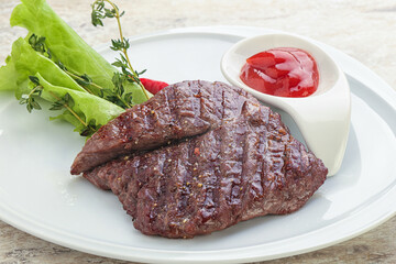 Grilled machete skirt beef steak