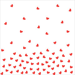 Seamless pattern with red hearts
