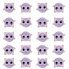 Obraz premium Seamless pattern with cute cat