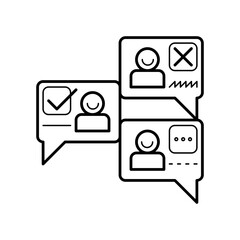 chat icon about the election of presidential candidates,