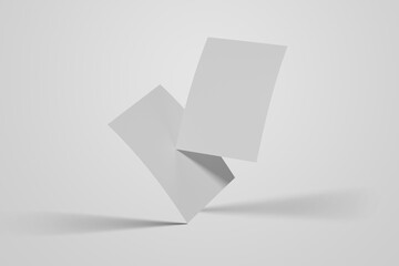 Blank white paper mockup