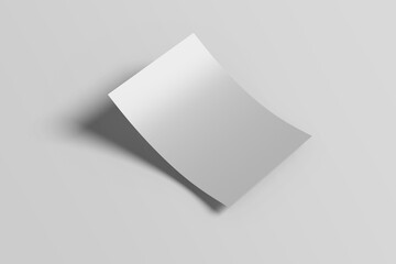 Blank white paper mockup