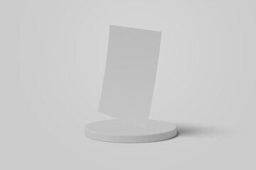 Blank white paper mockup