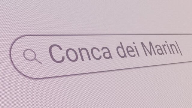 Search Bar Conca dei Marini 
Close Up Single Line Typing Text Box Layout Web Database Browser Engine Concept