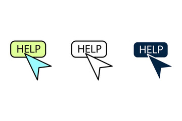 help concept line icon. Simple element illustration. help concept outline symbol design.