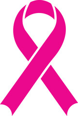 breast cancer awareness ribbon flat icon vector illustration