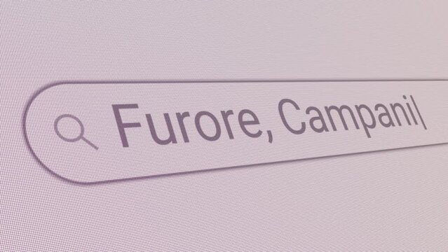 Search Bar Furore Campania 
Close Up Single Line Typing Text Box Layout Web Database Browser Engine Concept