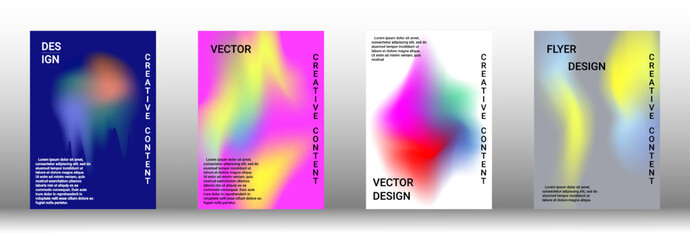 Artistic covers design. Creative fluid colors backgrounds. Set of abstract covers