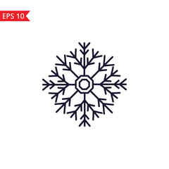 Modern snowflake icon Vector illustration