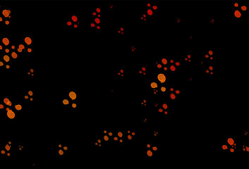 Dark Yellow, Orange vector pattern with liquid shapes.