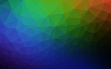 Obraz premium Dark Multicolor, Rainbow vector polygon abstract backdrop.