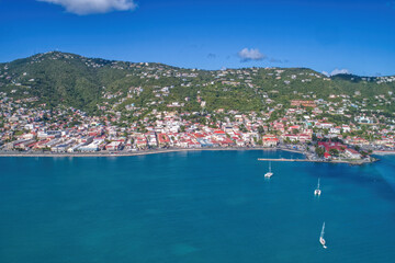 Fototapeta na wymiar Charlotte Amalie is the Capital and Largest City of the United States Virgin Islands