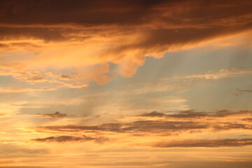 sunset sky with clouds