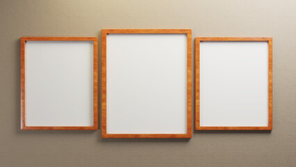empty photo frame on wall