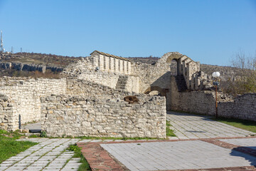 Ruins of medieval fortress in town of Lovech, Bulgaria