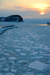 Japan drift ice sunset © DAISUKE