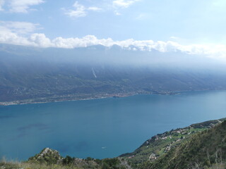Fototapeta na wymiar View of Lake Garda, Monte Bestone, Italy