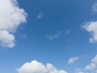White Clouds blue skies 