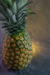 Close up of pineapple. Depth of field. Ideal for juice promotion business.
