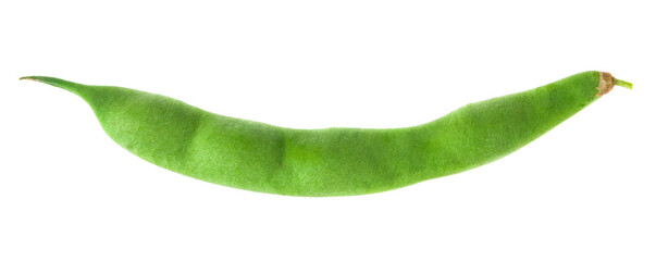 Green beans isolated on white background.