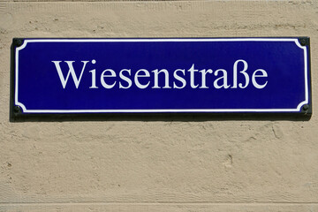 Emailleschild Wiesenstraße
