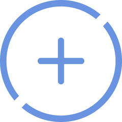 Fototapeta premium Add, plus flat icon 