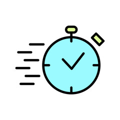 Quick response concept line icon. Simple element illustration. Quick response concept outline symbol design.