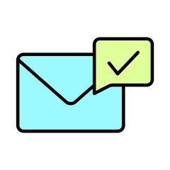 Inbox, receive mail concept line icon. Simple element illustration. Inbox, receive mail concept outline symbol design.