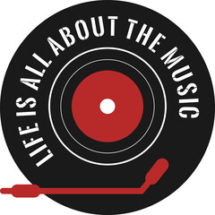 Music Motivation Typography Quote Design For T-Shirt, Poster or Other Merchandise.