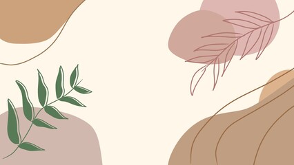 hand drawn vector illustration of minimal floral background 