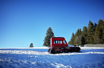 snow covered car