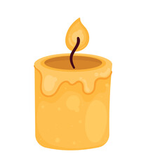 yellow candle wax