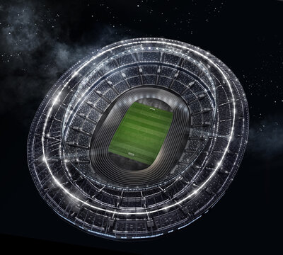 Sport Backgrounds.  Soccer stadium. 3d render