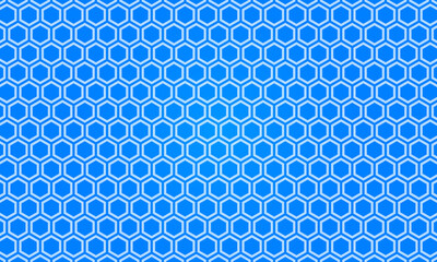 Blue hexagon mesh on background design vector