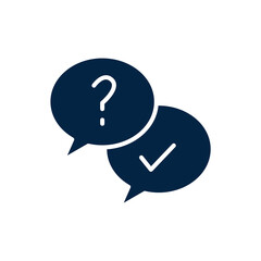 Question answer concept line icon. Simple element illustration. Question answer concept outline symbol design.
