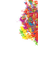 Fototapeta premium Eye shadows broken sample, bright colors