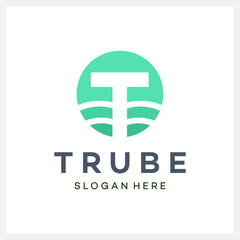 cryptocurrency letter T logo design template