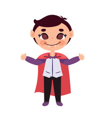 boy with dracula disguise