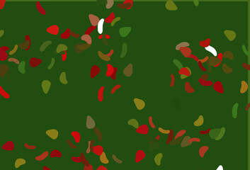 Light Green, Red vector template with memphis shapes.