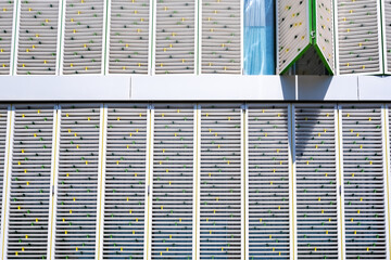 Modern sliding blinds decorated with colors to protect the interior of houses from heat and sun