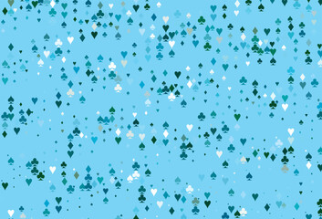 Light Blue, Green vector layout with elements of cards.