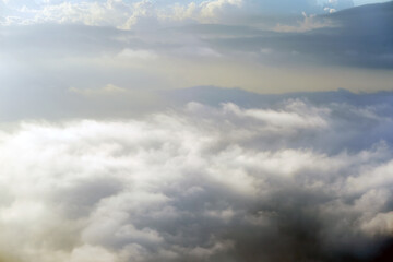Fototapeta na wymiar Aerial view from a jet aircraft