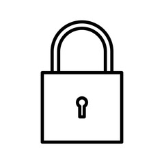 Door lock icon. Padlock, lock. Vector illustration. stock image. 