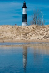 Big Point Sable lighthouse north of Ludington, Michigan