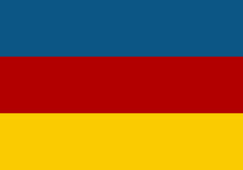 Transylvania flag vector illustration isolated. Symbol of historical region in central Romania.