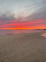 Amazing sunset at the beach.