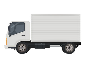 truck white vehicle mockup